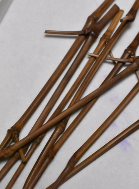 碳化实心竹枝茶针发簪diy汉服