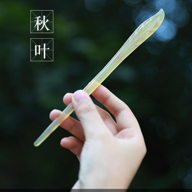 牛角发簪韧性好中国风宫廷风簪子