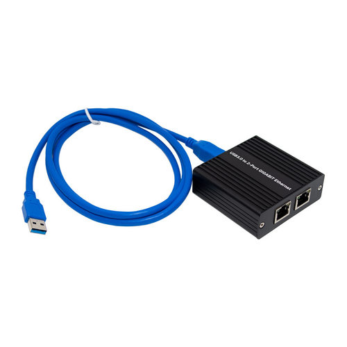 USB双口千兆网卡 USB3.0转双口LAN千兆以太网USB电竞网卡 AX88179