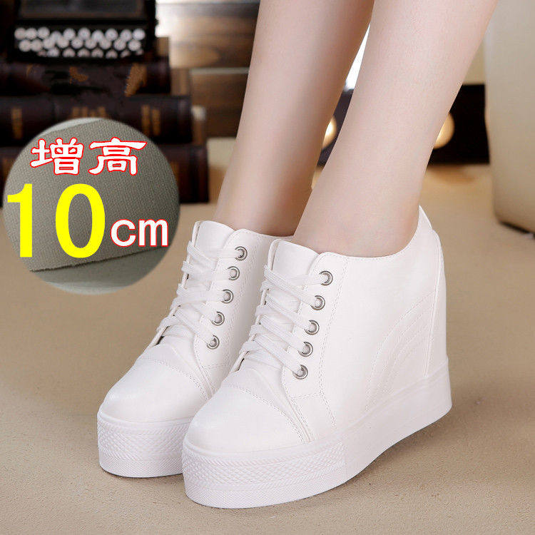 内增高10厘米女鞋2021春季百搭坡跟小白鞋网面透气休闲厚底松糕鞋在类目 女鞋, 低帮鞋中 - 来自Buy2taobao.com提供专业的淘宝代购服务