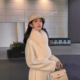 双面羊绒大衣女长款 留洋千金2025冬季 新款 毛呢高级感白色皮草外套
