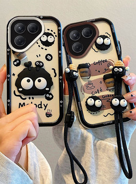 适用于Tecno Pova 7 4G手机壳 LJ6硅胶软防摔全包边保护套 创意卡通贴公仔情侣