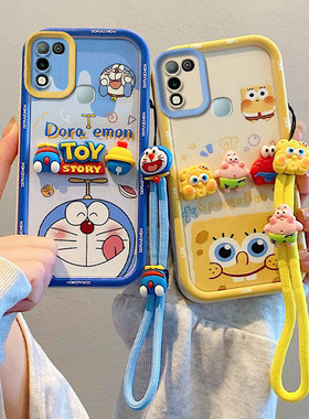 适用Infinix Hot 11Play手机壳 硅胶软防摔全包边保护套 个性创意卡通贴公仔男女情侣