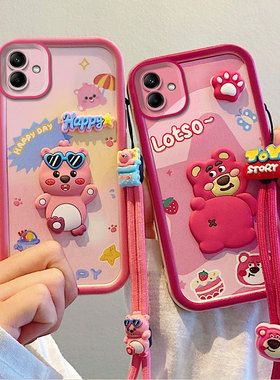 适用三星A06 A05S A04手机壳A02S M02 F02S M13硅胶软防摔贴公仔保护套 个性创意卡通情侣软壳