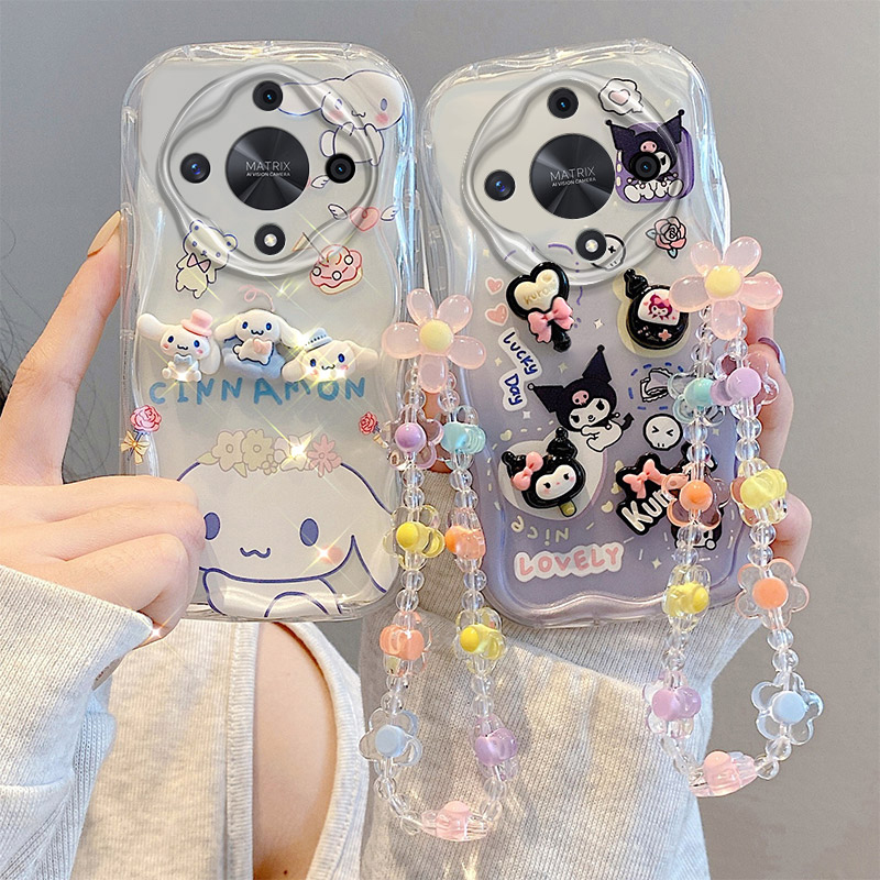 适用于Honor荣耀 X9B 5G手机壳Honor X9B保护套贴公仔可爱 全包硅胶软壳