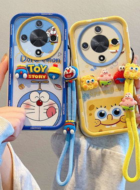 适用Honor荣耀X9A手机壳Magic5 Lite/X40硅胶软防摔全包边保护套 个性创意卡通贴公仔男女情侣新款