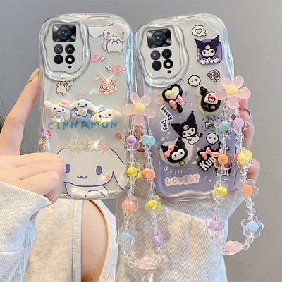 适用于MI小米Redmi Note11 4G国际版手机壳 红米Note11S可爱保护套 贴公仔硅胶全包软壳