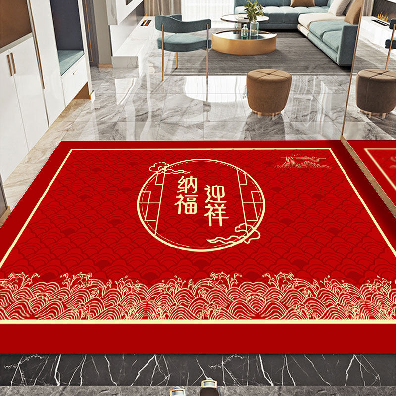 中式入户门地垫进门入门地毯喜庆红色门垫厨房卫浴门口吸水脚垫子,居家布艺,入户地垫,淘宝优惠券,粉丝福利购,淘宝优惠卷
