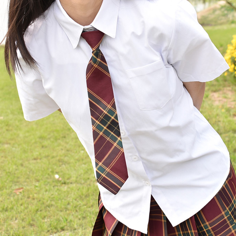 基础款白衬衫黑色jk制服女学生日系衬衣宽松内搭女士短袖2024夏季