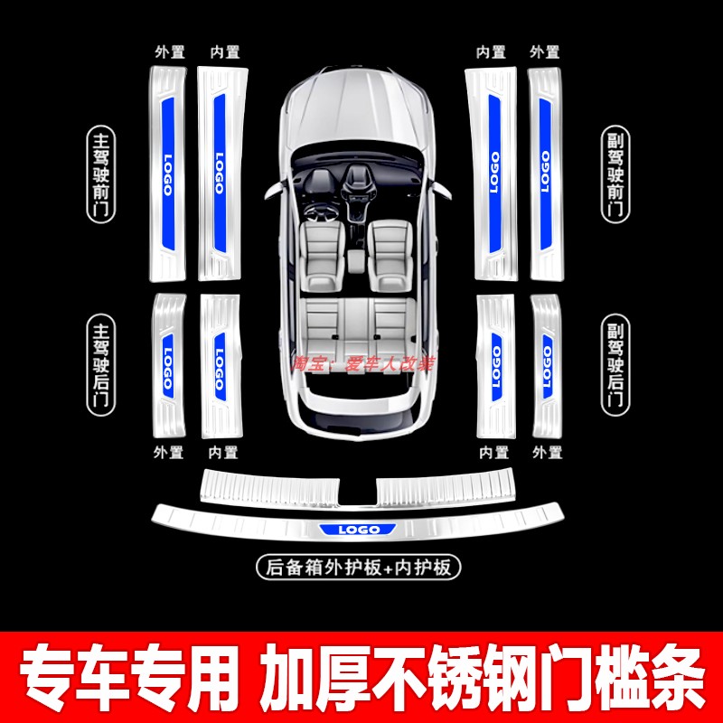适用于26款日产天籁鸿蒙座舱门槛条迎宾踏板后杠后备箱保护贴改装