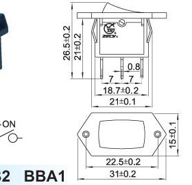 XW浙江创业电子--带灯船型开关 XW-601GB2