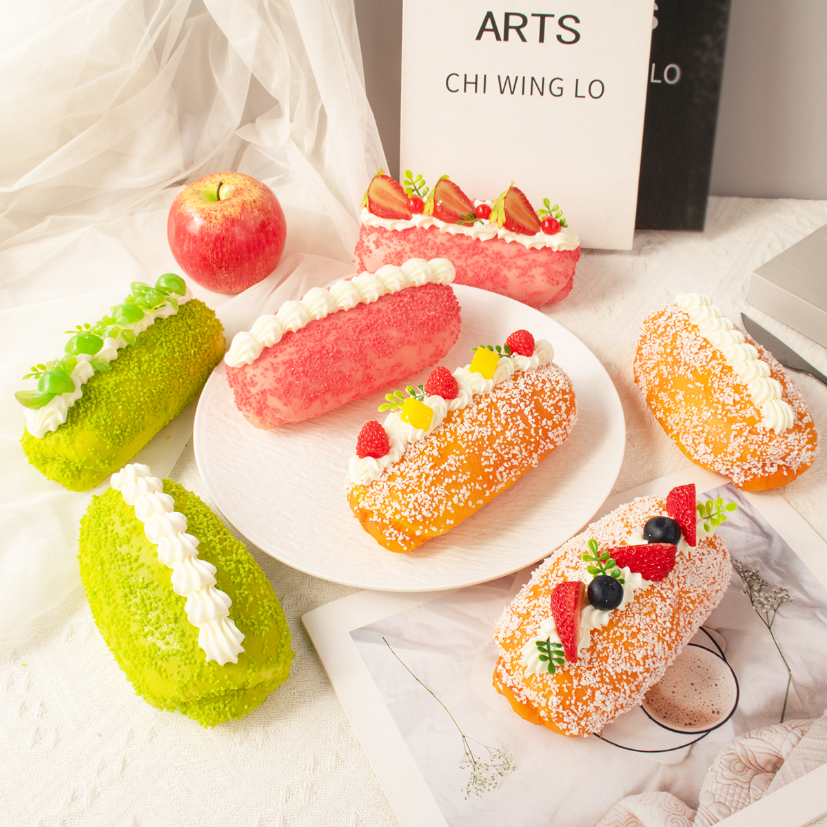 网红蟹蟹包仿真面包模型