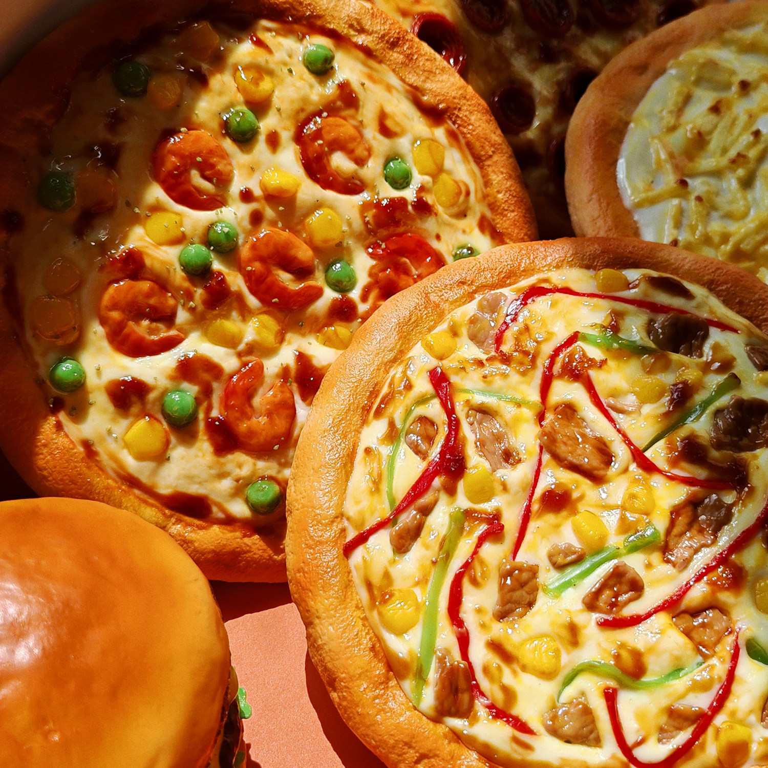 仿真披萨模型Pizza假食物道具西餐面包店橱窗装饰摄影过家家玩具