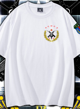 侦察bing印花短袖T恤男装 特种兵纯棉衣服 战友服饰