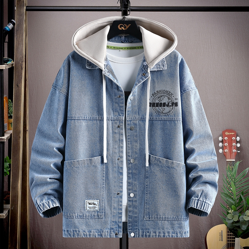 假两件连帽外套男春秋款