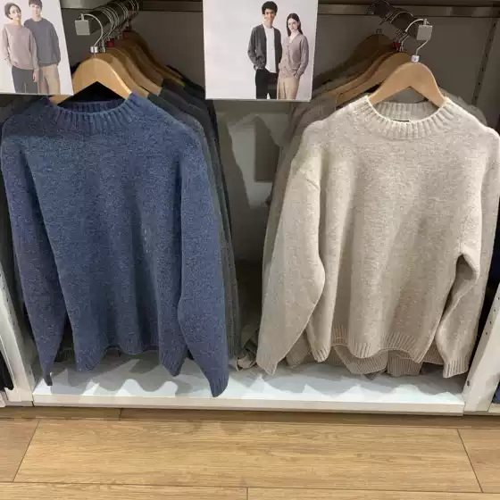 Fitting Room Japanese Style Autumn and Winter New Men's and Women's Clothing Soufflé Round Neck Knit Pullover Sweater Y471229