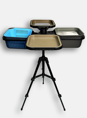 漂流钓支架托盘颗粒蛆虫饵盒冲钓全地形操作平台