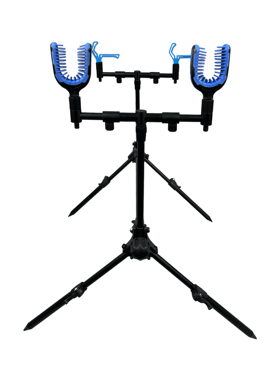 多功能便携飞德鱼竿支架 全地形欧式金属折叠竿架 两用炮台地插架