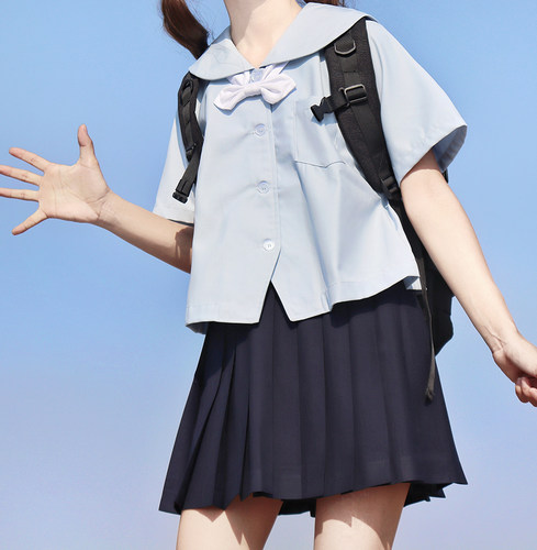 水色基础款水手服喵酱JK