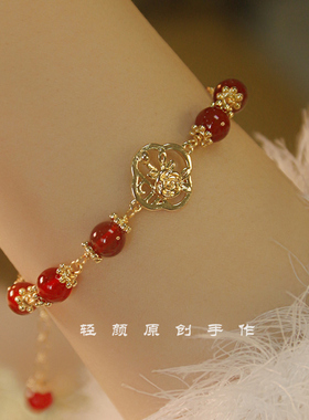女红玛瑙原创手链显白新年