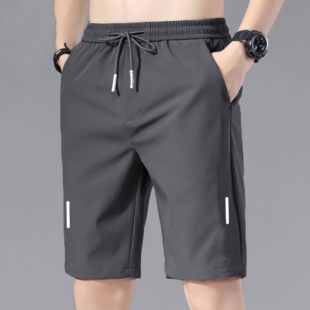 夏季冰感速干运动宽松短裤男士冰丝休闲透气百搭五分裤空调裤潮流
