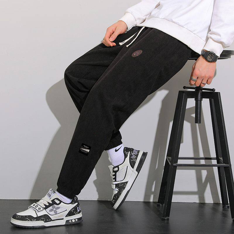 2024秋冬潮牌加厚卫裤男青少年潮流学生宽松休闲百搭运动大码裤子