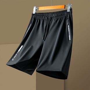 冰感速干运动宽松短裤男士夏季休闲透气百搭五分裤空调裤