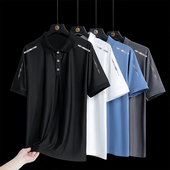中年男士 夏季 翻领短袖 t恤爸爸装 休闲薄款 上衣打底衫 多色可选
