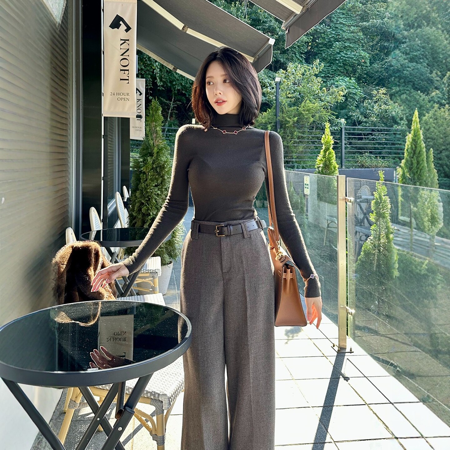 【韩国设计师款】Sunday家韩国代购女正品潮牌2026秋冬高领针织衫