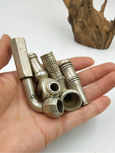 Миао Яйньан Сигарета Головка сигарет рот рот сигаретный гнездо сигаретный пакет Короткий портативный сухой мешок для дыма имитация антикварного характерного ковша для дыма