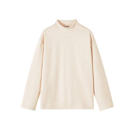 2026春款10万件280g 新款宽松长袖打底德绒长T白底 T2601 P12.5