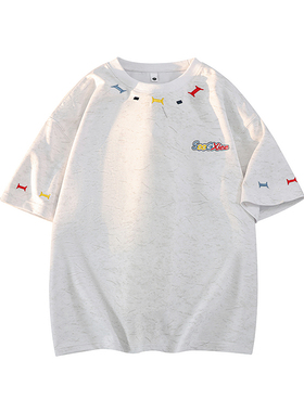 8千件曼巴棉280g2026春款圆领刺绣短袖t恤男潮牌美式3D T2608 P22