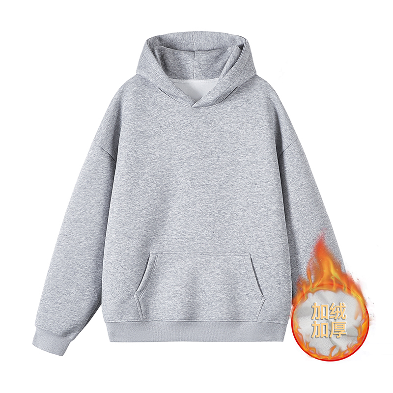 5W件 330g加绒款连帽套头卫衣光板可得物白底 WY601/WY601-JR P39