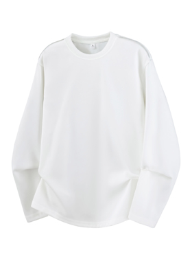 2000件华棉320g2026春款新款设计感宽松长袖拉链T恤3D T2605 P20