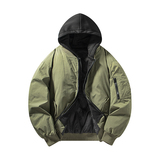 1K件90鸭绒冬款男装时尚百搭飞行员可拆帽羽绒服3DY33999P215，男装羽绒服，电商A030-1