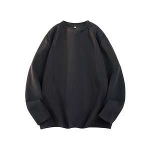 3万华棉280g2026春款美式解构拼接长袖T恤华棉3D T2596 特P15图片