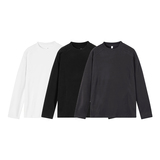 2w件德绒280g2026春款设计感长袖打底圆领长恤白底T2602P13.5，男装T恤，电商A030-1