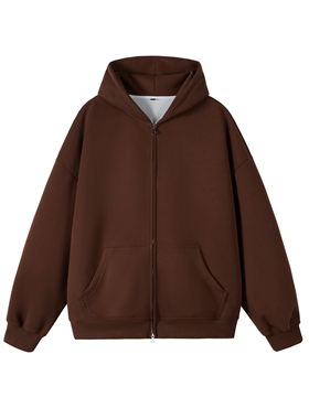 2W件华棉320g2026春款双拉链连帽开衫卫衣光板白底 WY602特P35