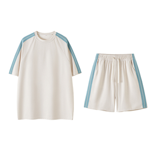 P38控69 潮牌休闲运动痞帅百搭两件套TZ2552 冰丝运动套装 男夏季