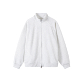 2k件华棉320g2026春款新款高街潮牌立领卫衣外套白底WY623特P28，女装短外套，电商A030-1