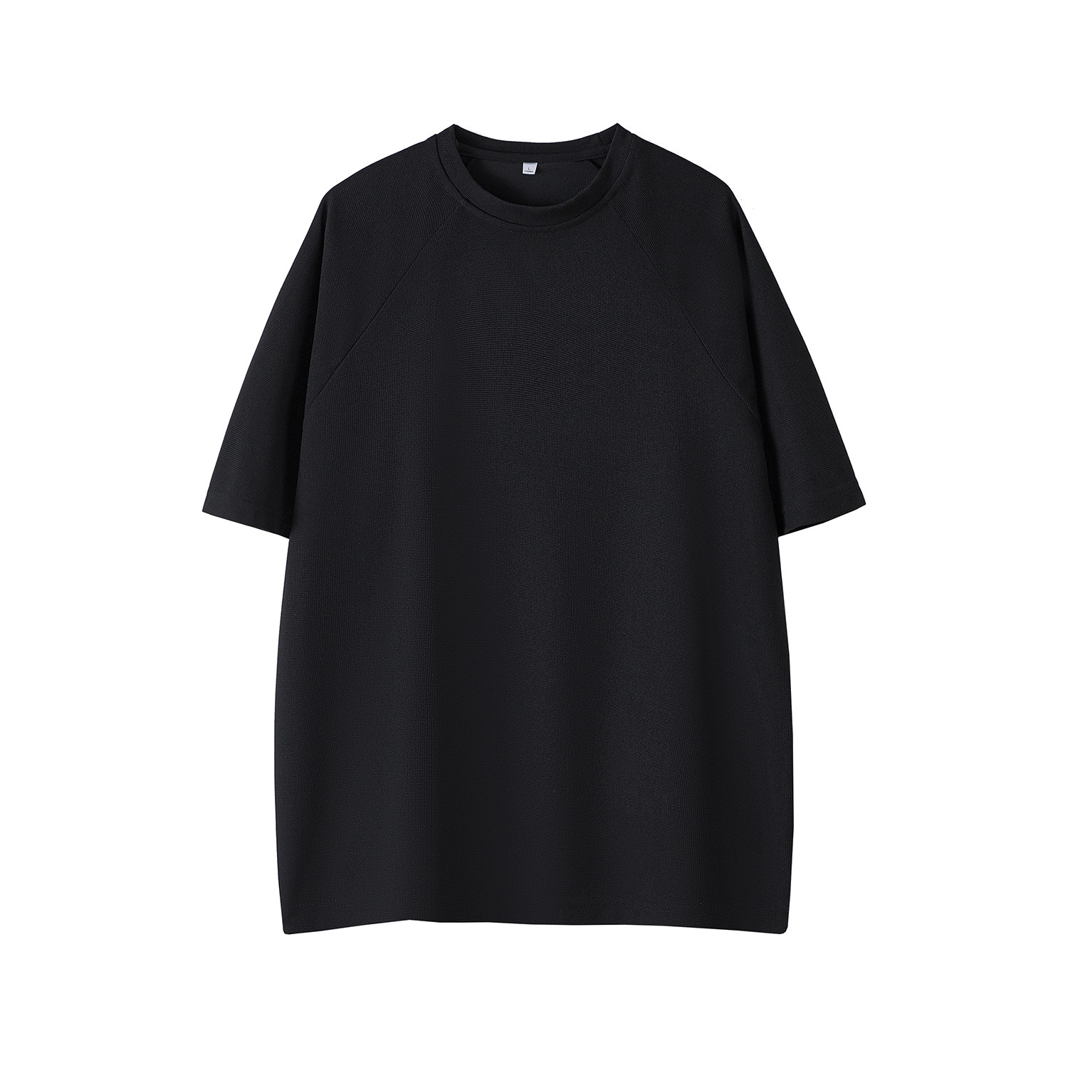 2千件冰晶格220g2026春款短袖T恤高街拼接圆领白底T2552特P12，男装T恤，电商A030-1