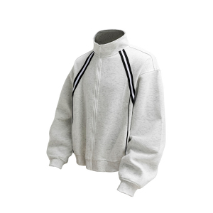 3k件 330g织带拼接设计2025秋季立领卫衣外套3D WY613 P45,女装短外套,电商A030-1