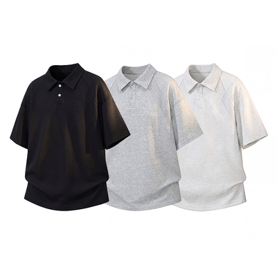 15w件260g曼巴棉美式斜切拼接螺纹短袖POLOT恤 3D图 P2568 P18