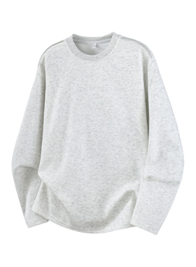 2000件华棉320g2026春款新款设计感宽松长袖拉链T恤3D T2605 P20