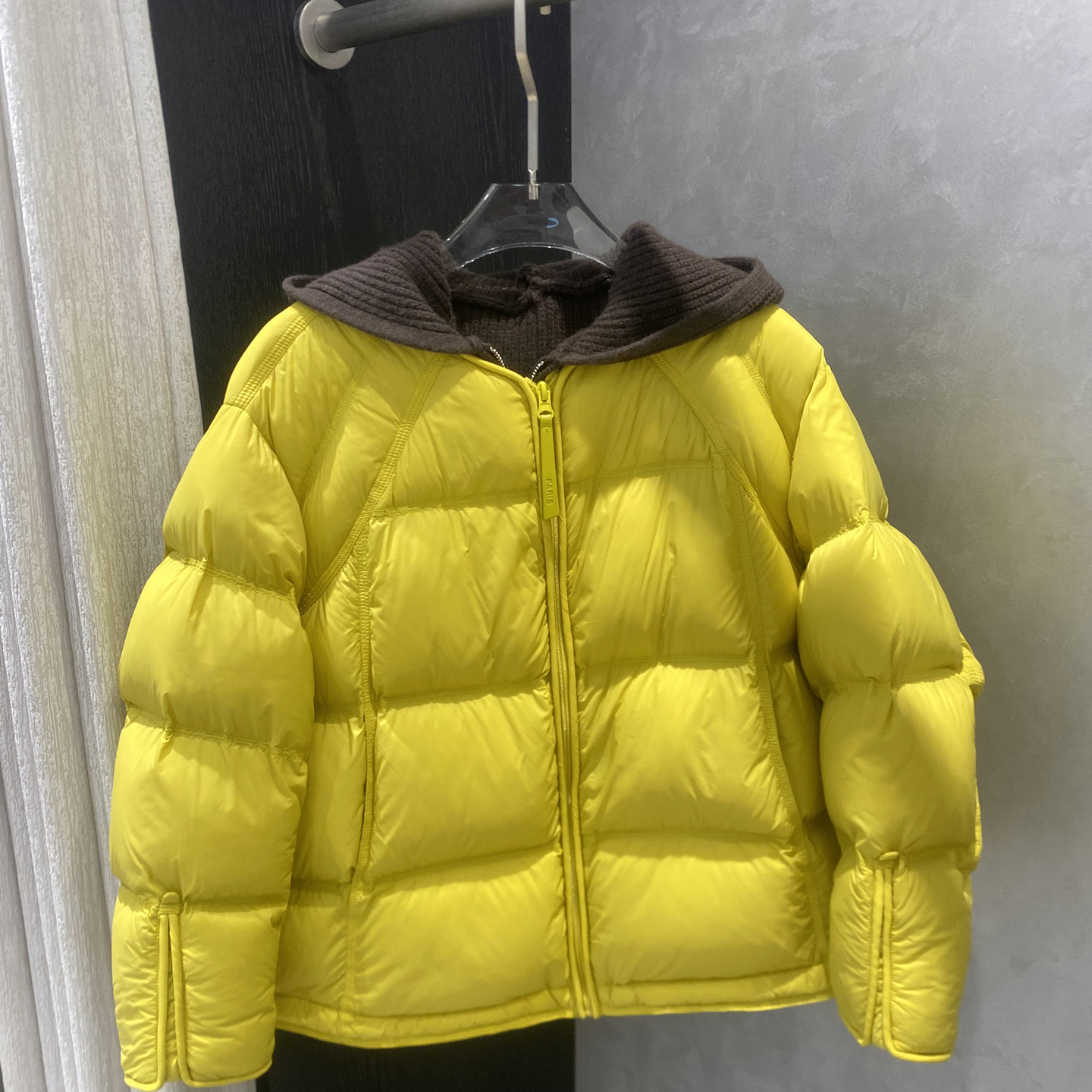 短款羽绒服女真两件带连帽针织毛衣加厚纯色面包服宽松显瘦外套潮