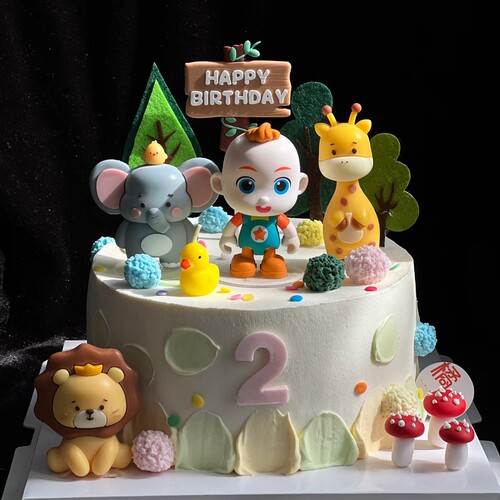 超级小宝贝蛋糕装饰卡通jojo小汽车摆件卡通男孩儿童生日插牌插件