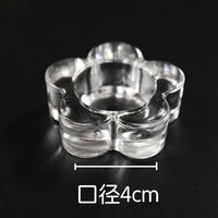 Crystal glass tray, scented candle base, candlestick, simple, transparent, round, romantic home decoration, candle plate thumbnail 8