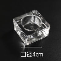 Crystal glass tray, scented candle base, candlestick, simple, transparent, round, romantic home decoration, candle plate thumbnail 7