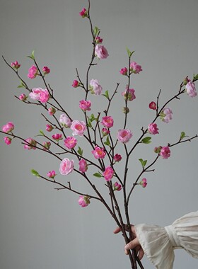 新中式禅意腊梅花仿真花假花干花摆设客厅玄关花艺插花摆件装饰品