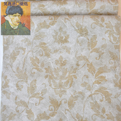 美国进口尾货壁纸复古客厅清仓